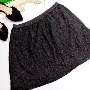 Madewell NWT Black Lace Skirt Size Large